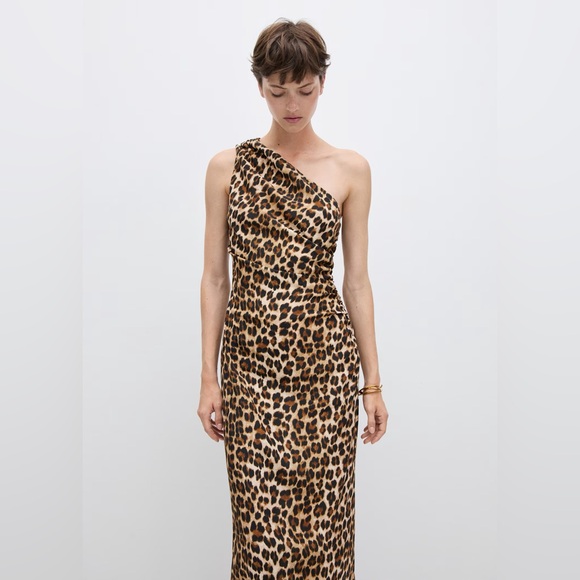 Mango Dresses & Skirts - Mango asymmetrical leopard print dress NWT